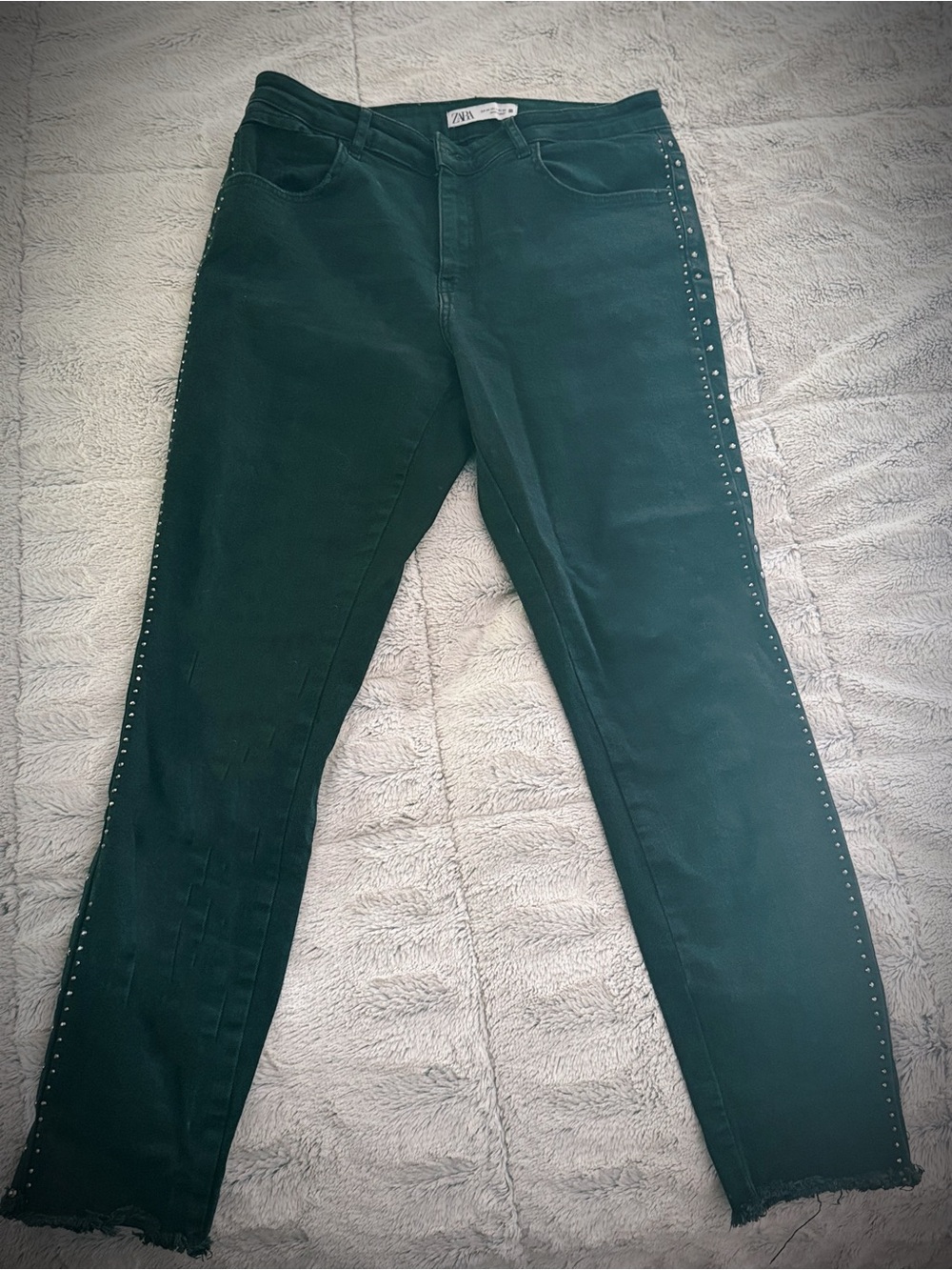 Zara Studded-Detail Jeans, 12